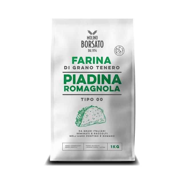 molino borsato farina per piadina romagnola molino borsato, grano tenero tipo 0, perfetta per impasti tradizionali e morbidi, 1 kg, made in italy - foto 1